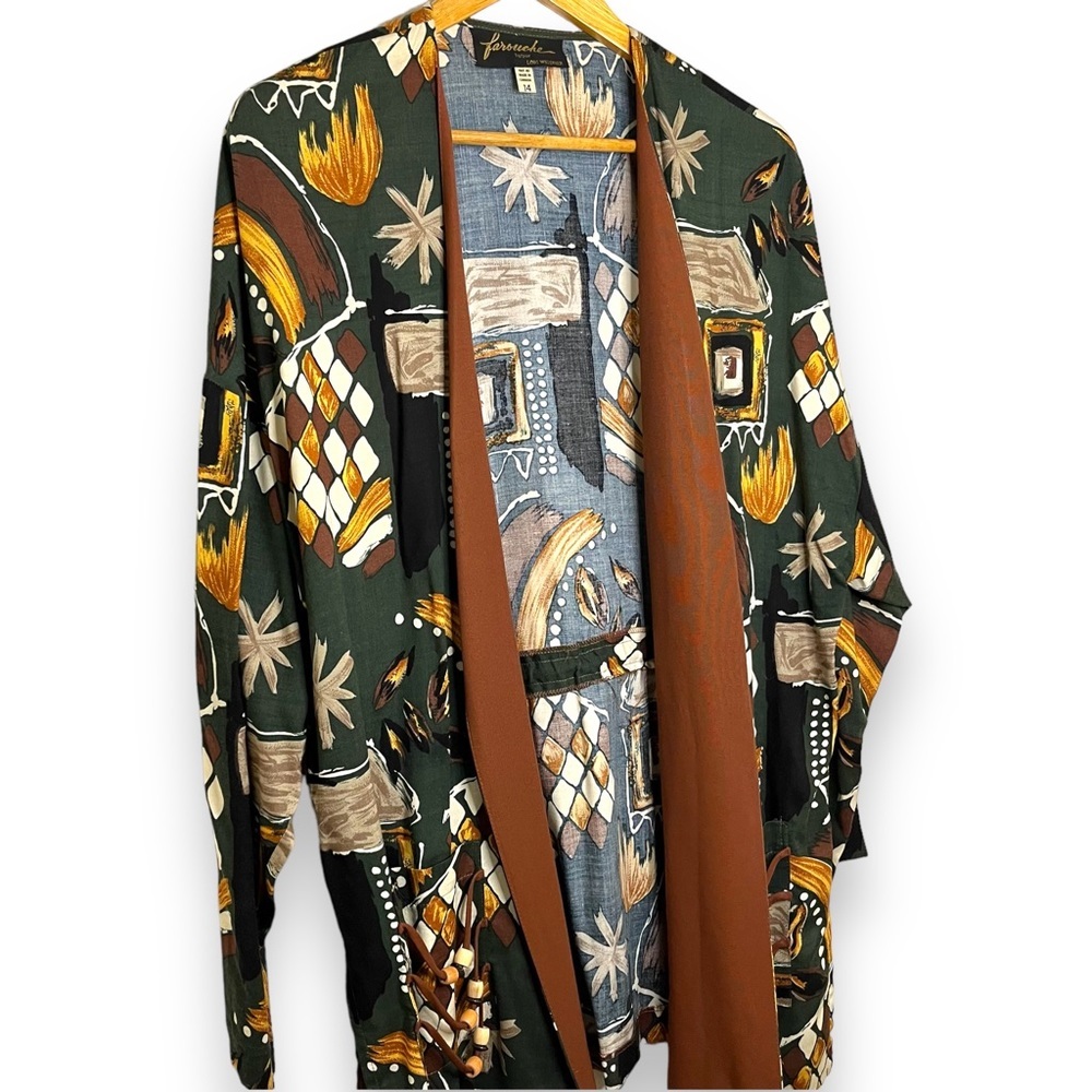 Vintage 80's Boho Funky Blazer Jacket - Picture 6 of 15